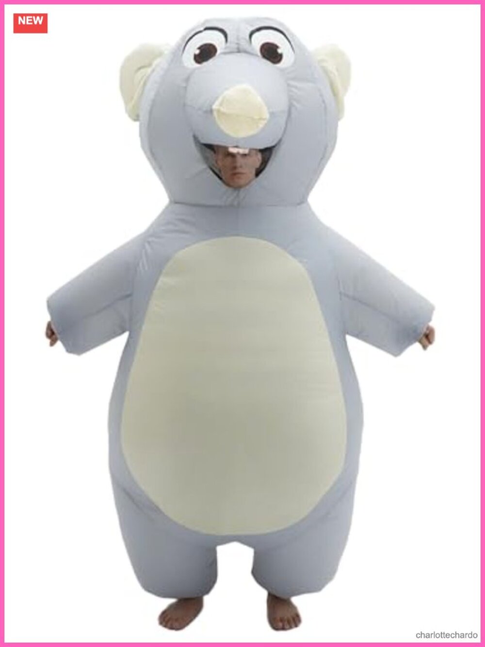 Adult Inflatable Mouse Costume Blow Up Rat Suit Funny Halloween Party Cosplay